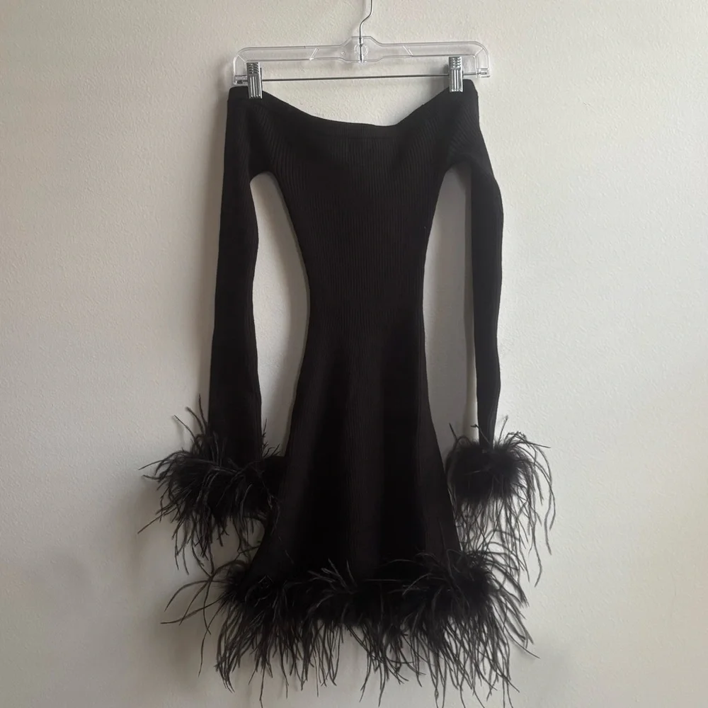 Lovers and Friends | Ellerie Feather Knit Mini Dress - Picture 3 of 5